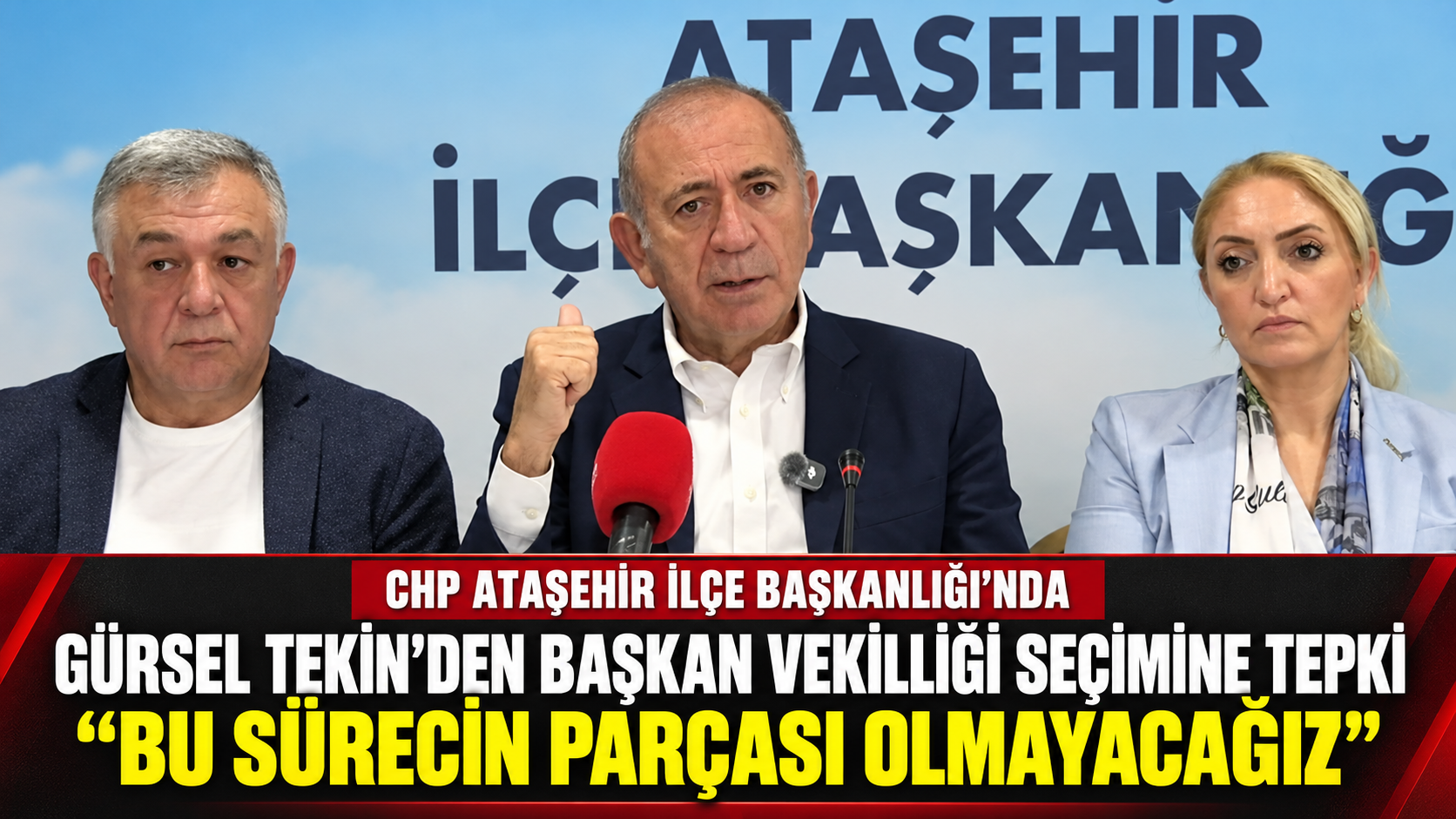 Gürsel Tekin’den Ataşehir’de başkan vekilliği seçimine tepki: “Bu sürecin parçası olmayacağız”