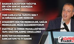 Battal İlgezdi'den Ferhatpaşa, Yeni Çamlıca, İmarlar, Projelerle İlgili Önemli Açıklama
