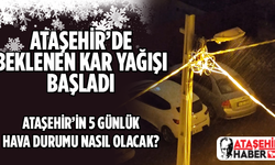 Ataşehir'de beklenen kar yağışı başladı! Ataşehir'in 5 günlük hava durumu nasıl olacak