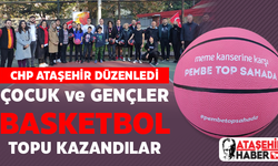 CHP Ataşehir'in yarışmasında üçlük atanlar basketbol topu kazandı