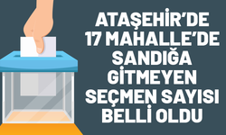 Ataşehir'de 17 Mahalle'de sandık başına gitmeyen seçmen sayısı belli oldu! İşte detaylar...