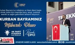 AK Parti Ataşehir İlçe Başkanı Burak ÇİFCİ, Ataşehirlilerin Kurban Bayramını Tebrik Etti!
