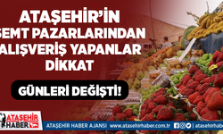 Ataşehir Semt Pazarları Kurban Bayramında Sadece Arife Gününde Açık Olacak!