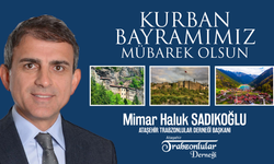 Ataşehir Trabzonlular Derneği Başkanı Haluk Sadıkoğlu, Kurban Bayramımız Mübarek Olsun