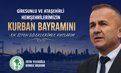 ATAŞEHİR GİRESUNLULAR DERNEĞİ BAŞKANI FATİH YELEKOĞLU'NDAN KURBAN BAYRAMI MESAJI