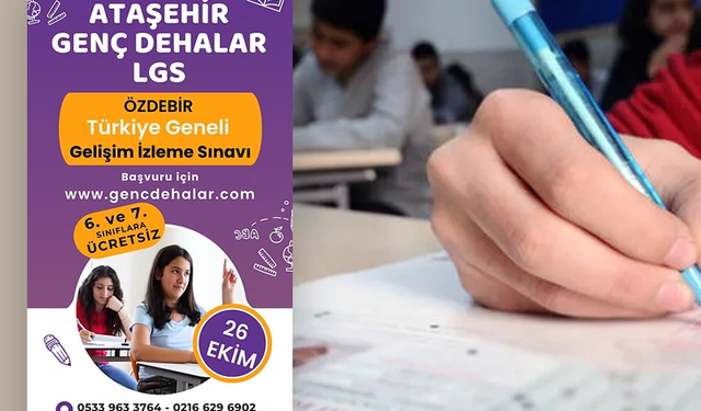 ATAŞEHİR'DE HAFTA SONU 6 ve 7'NCİ SINIF ÖĞRENCİLERİNE ÖZEL DENEME SINAVI YAPILACAK