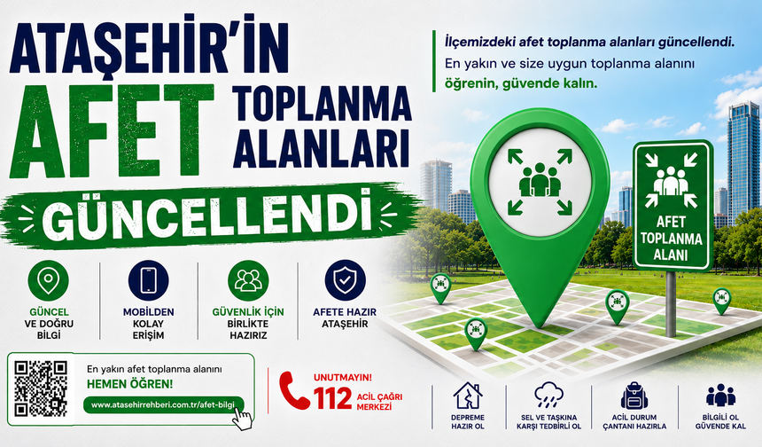 Ataşehir'de Afet Toplanma Alanları Güncellendi