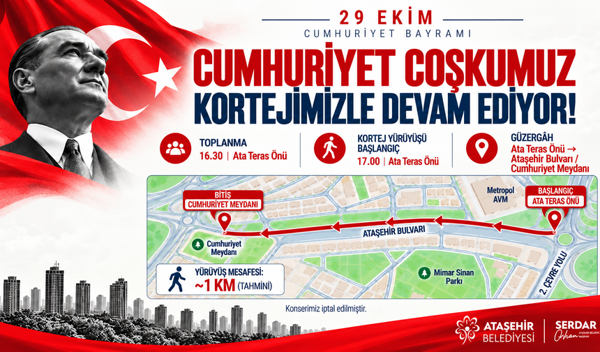 Cumhuriyet coşkusu kortej yürüyüşüyle kutlanacak