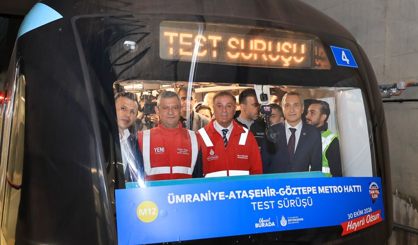 Ümraniye-Ataşehir-Göztepe metrosu teste başladı: Açılış tarihi 19 Aralık olarak açıklandı
